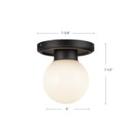 Alora Mood SF407306BGGO Fiore Semi Flush, 1-Light 1 Watts, Brushed Gold/Glossy Opal Glass
