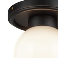 Alora Mood SF407306BGGO Fiore Semi Flush, 1-Light 1 Watts, Brushed Gold/Glossy Opal Glass
