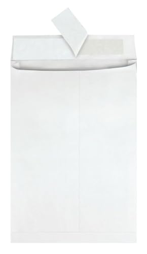 Quality Park® Survivor® 10 x 13 x 1-1/2 Expansion Mailers, Redi-Strip® Self Seal Envelopes, Made of Durable Dupont™ Tyvek® Material, 100 per Box