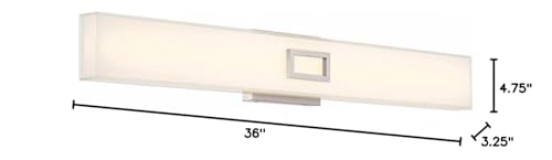 Access Lighting 62613LEDD-BS/OPL Restore Vanity, 1-Light 30 Watts, Brushed Steel