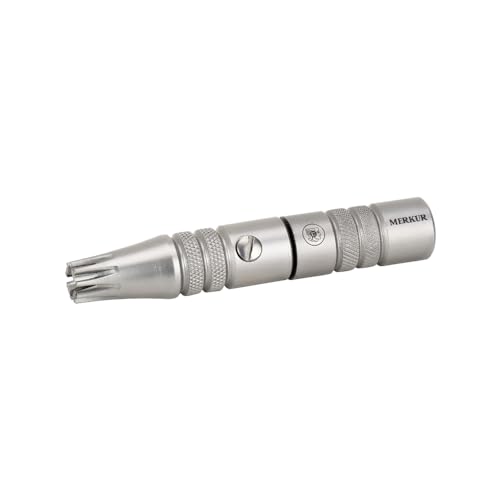 MERKUR Nose & Ears Hair Trimmer, Safe Hair Removal Tool for Men & Women, Twist and Cut Mechanism, Stainless Steel Clip, Easy to Clean, Battery-Free