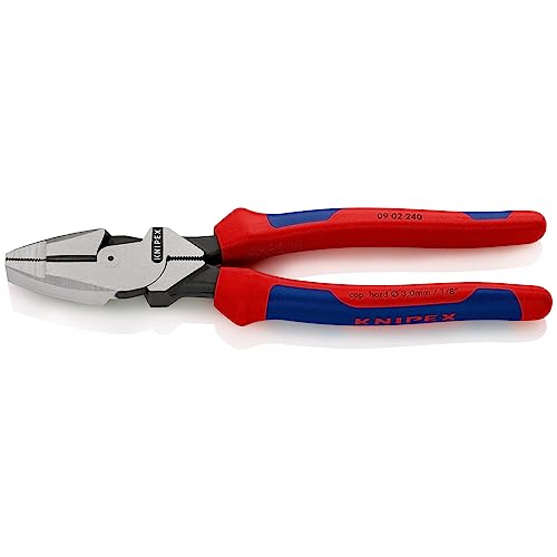 KNIPEX Tools - High Leverage Lineman's, New England Head, Multi-Component (0902240SBA), 9 inches