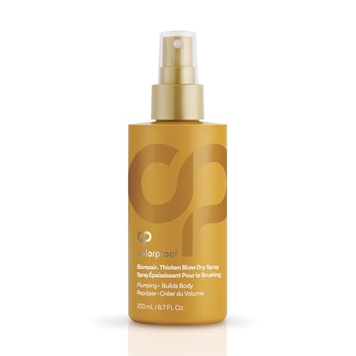 ColorProof Biorepair Thicken Blow Dry Spray 6.7 Fl. Oz. Volumizing Hair Prep Spray for Fine, Thinning Hair w/Fresh Lime, Eucalyptus, Mint Leaf & Rosemary Scent, Color & Heat Protection