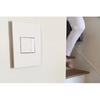Legrand Adorne sofTap Tru-Universal Dimmer Switch, 700W (Incandescent, Halogen, MLV, Fluorescent, ELV, CFL, LED), White Finish, Wall Plate Included, ADTP703TUW4