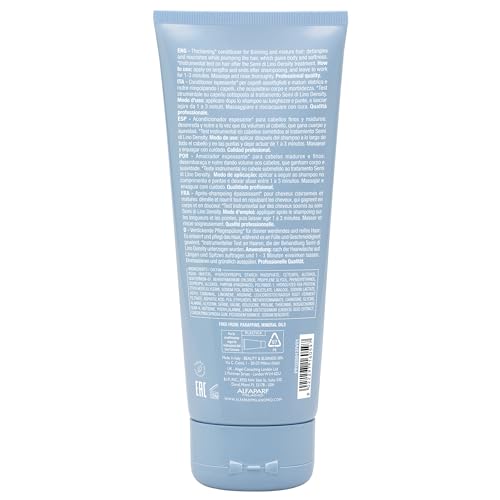 Alfaparf Milano Semi Di Lino Density Conditioner - Sulfate-Free Detangling Conditioner - Moisturizing Conditioner for Thin Hair with Filler Complex - Provides Softness & Added Volume