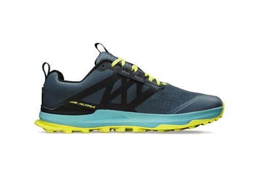ALTRA Men's Lone Peak 8 Trail Running Shoe, Black/Green, 10