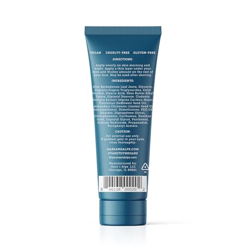 Oars + Alps Face Moisturizer and Eye Cream, Dermatologist Tested Skin Care Infused with Aloe Leaf Juice and Vitamin E, TSA Friendly, 2.5 Fl Oz, 2 Pack