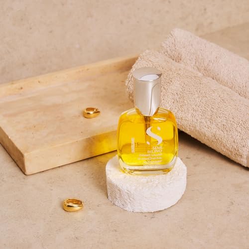 Alfaparf Milano Semi di Lino Cristalli Liquidi Hair Oil Serum and Reparative Anti-Breakage Fluid Set for Damaged Hair - Heat Protector - Repairs, Strengthens, Adds Shine - Vegan Formula
