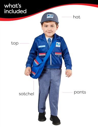 Rubies United States Postal Service: USPS Letter Carrier Costume for Toddlers, Unisex 4T