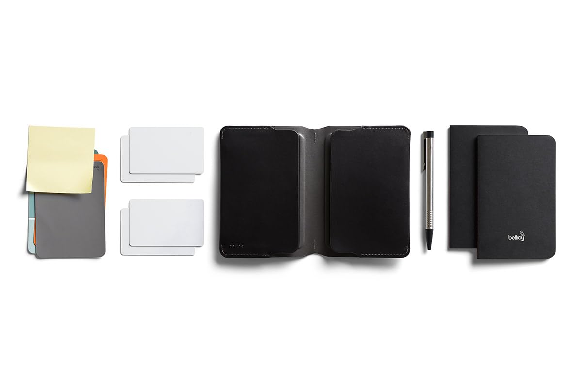 Bellroy Notebook Cover (Leather Folio for Notebook) - Black