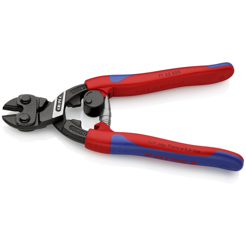 KNIPEX 71 32 200 Comfort Grip High Leverage Cobolt Cut with Notch and Spring