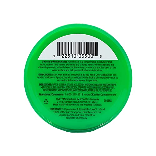 O'Keeffe's K0350002-8 Working Hands Hand Cream in Jar (8 Pack), 3.2 oz