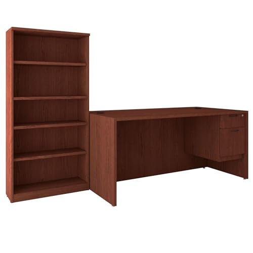 Alera Valencia Series 16 by 22 by 22-Inch 3/4 Box and File Pedestal, Medium Cherry