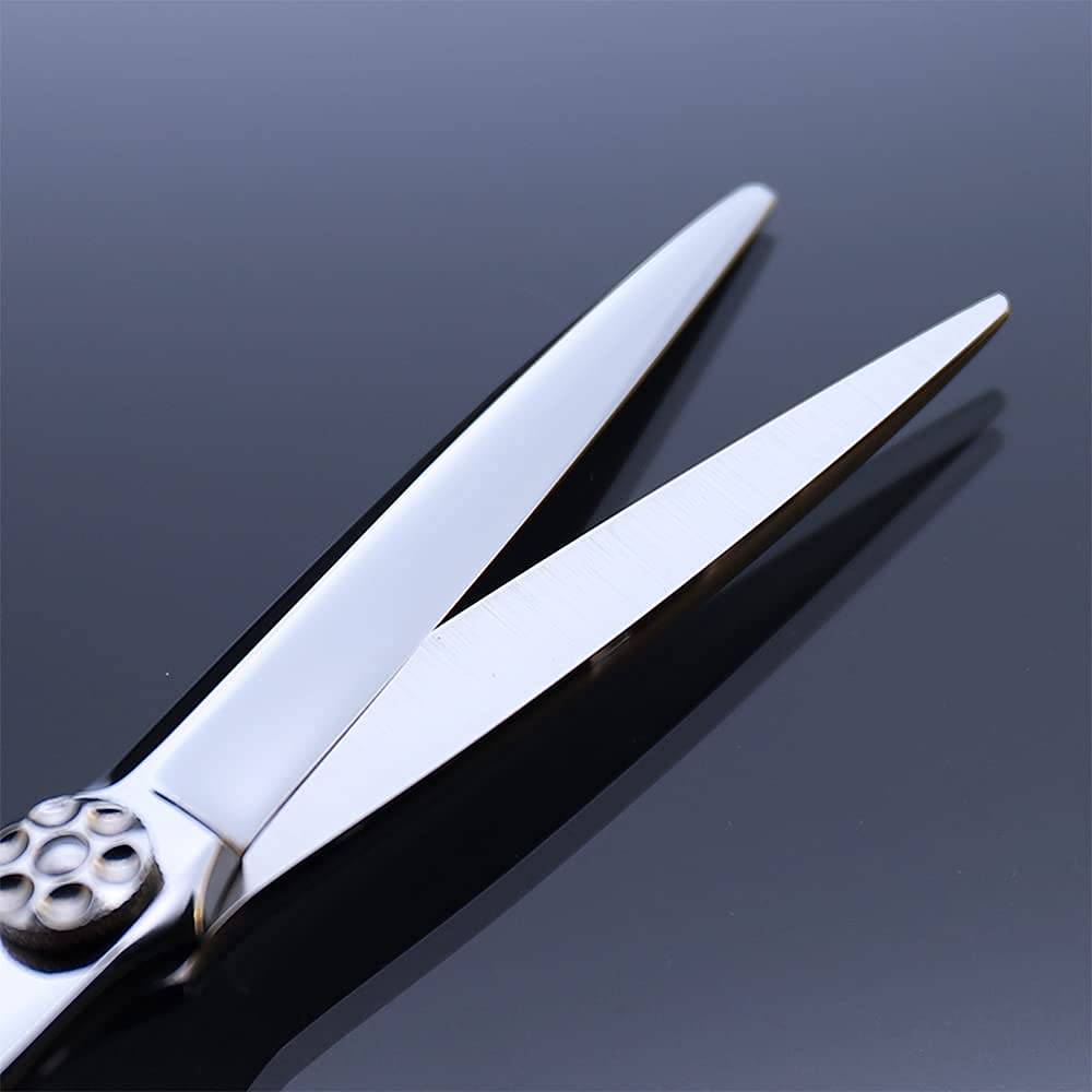 AOLANDUO 6 Inch Left-handed Hair Scissors-High End AICHI Steel Handmade Hair Cutting Shears-Razor Edge/Offset Design/Pro Ergonomic for Salon Stylists Beauticians and Barbers