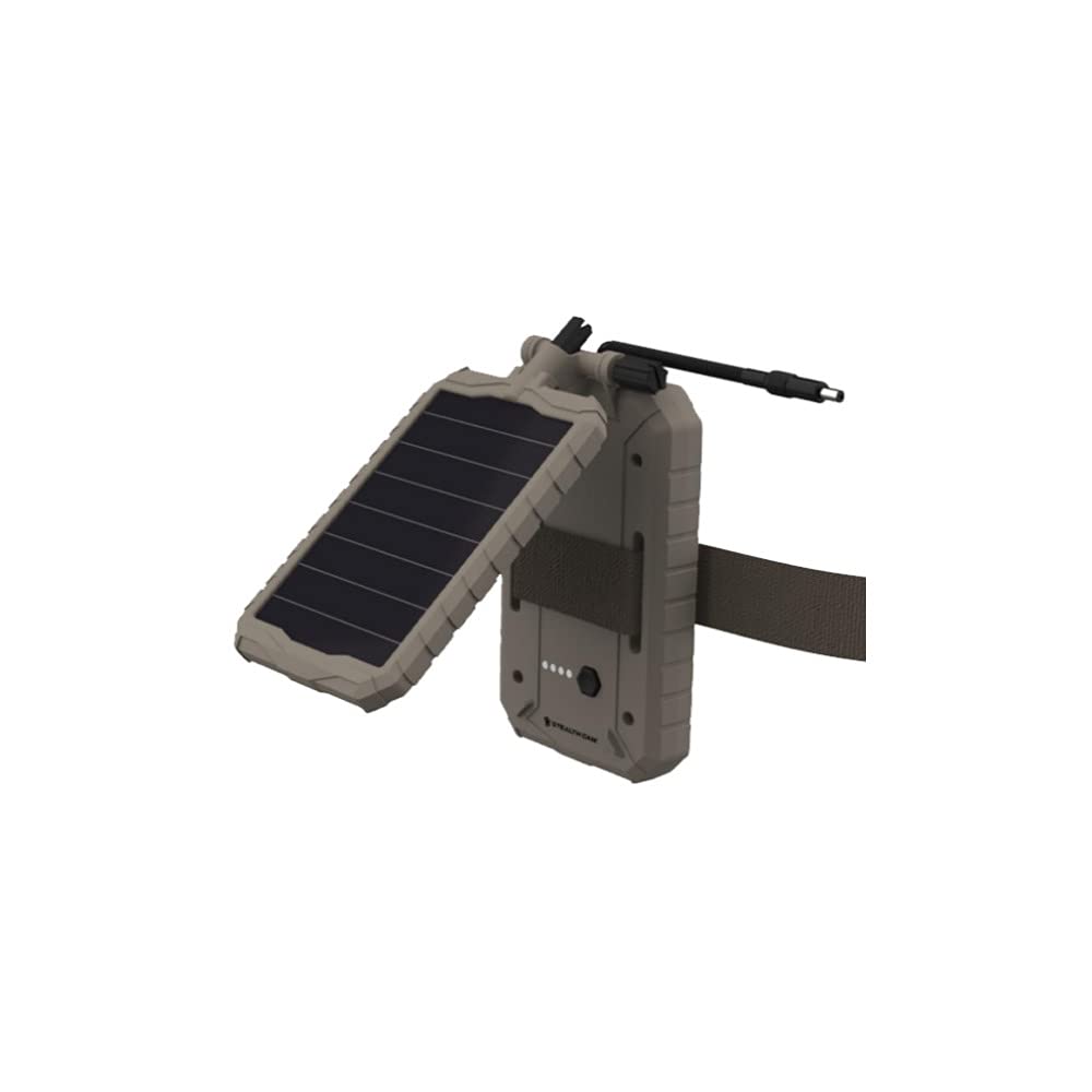 Stealth CAM Durable Sol-Pak 3X Solar Battery Pack | 12V Solar Power Panel, 3000 MAH Rechargeable Battery & 10ft Insulated Cable | Compatible with All Wireless/Cellular Trail Cameras