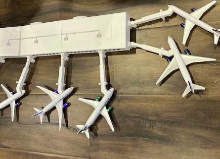 Airport Terminal with Jetbridges Compatible with Daron Toy Jets, 3d printed