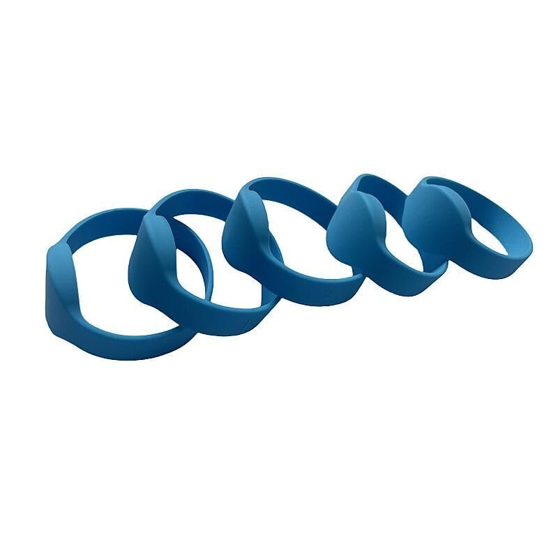 13.56MHZ ISO14443A RFID Bracelet Waterproof Silicone Wristband (Pack of 100) (Blue)