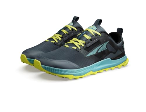ALTRA Men's Lone Peak 8 Trail Running Shoe, Black/Green, 10