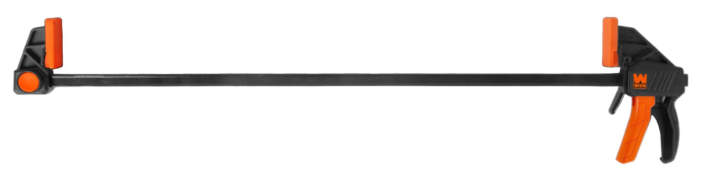 WEN 24-Inch Heavy Duty Steel Bar Clamps and Spreaders with 2.3-Inch Throat, Two Pack (CLR242)