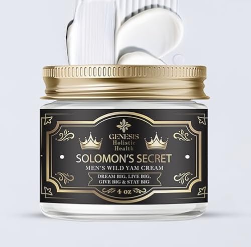 Genesis Solomon's Secret Men's Wild Yam Cream - Dream Big, Live Big, Give Big. Natural & Organic designed to boost your game. 4oz; Made in the USA
