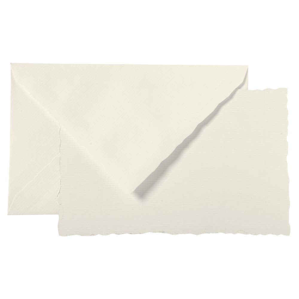 Clairefontaine - Ref 92300L - G.Lalo "Mode de Paris" Correspondence Set - 30 x Cards (300gsm, 9.7 x 15.2cm) + 30 x Lined Envelopes with Gummed Edges (10 x 15.8cm) - White