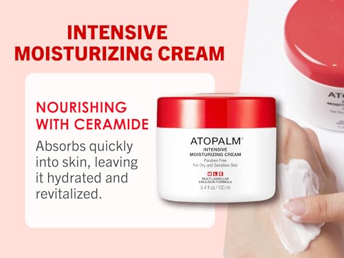 ATOPALM | Intensive Moisturizing Cream | Face & Body Moisturizer | For Dry & Sensitive Skin | Paraben-Free Lotion | Replenishes Hydration | Skin Barrier Repair | Korean Skin Care | 3.4 fl oz (100ml)