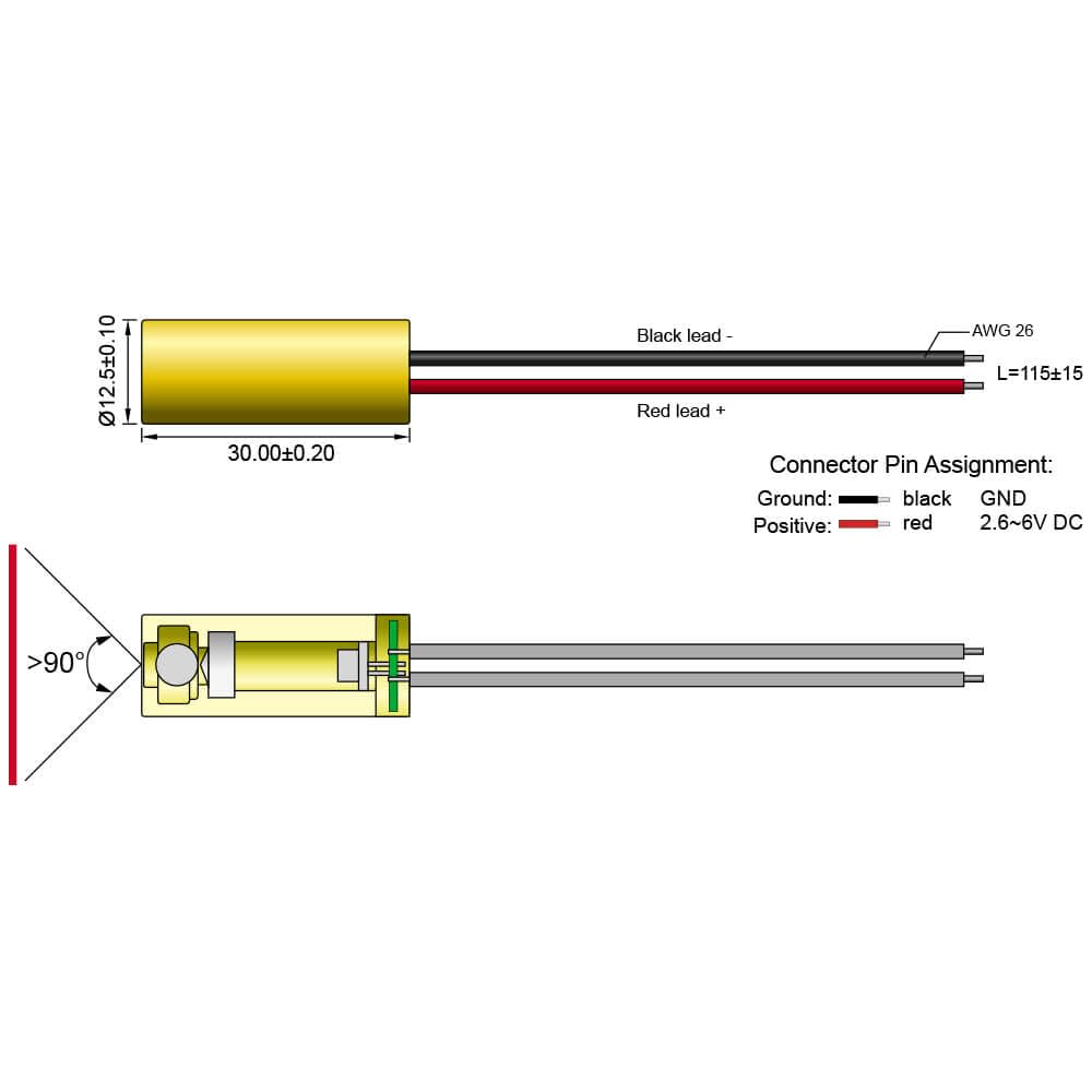 Quarton Laser Module VLM-650-27 LPT-30 Red Laser Line Generator (INDUSTRIAL USE LINE LASER)