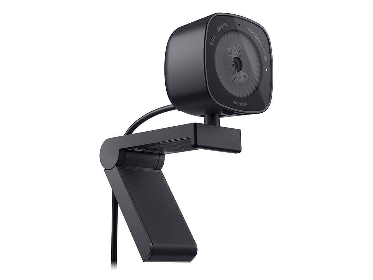 Dell Webcam WB3023-2K QHD/FHD/HD Resolution, Sony Sensor, f2.0 Aperture, Face Detection, Noise Reduction Mic, 2X HD Zoom, USB-A, Microsoft Teams/Zoom Certified - Black