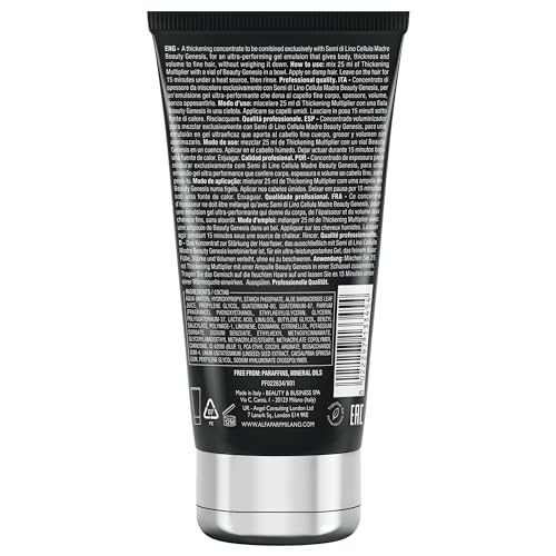 Alfaparf Milano Cellula Madre Hair Thickening Multiplier - Healthy, Shiny Hair Volume, Body & Thickness - Combine with Semi di Lino Beauty Genesis Vials as a Hair Volumizer for Fine Hair (5.07 fl oz)