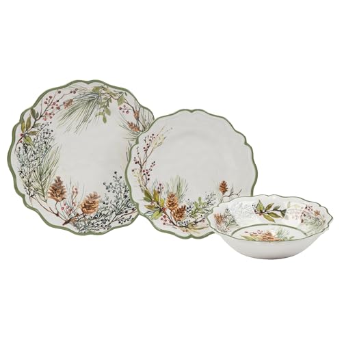 Certified International Winter Forest 12 Pc Dinnerware Set, Service for 4