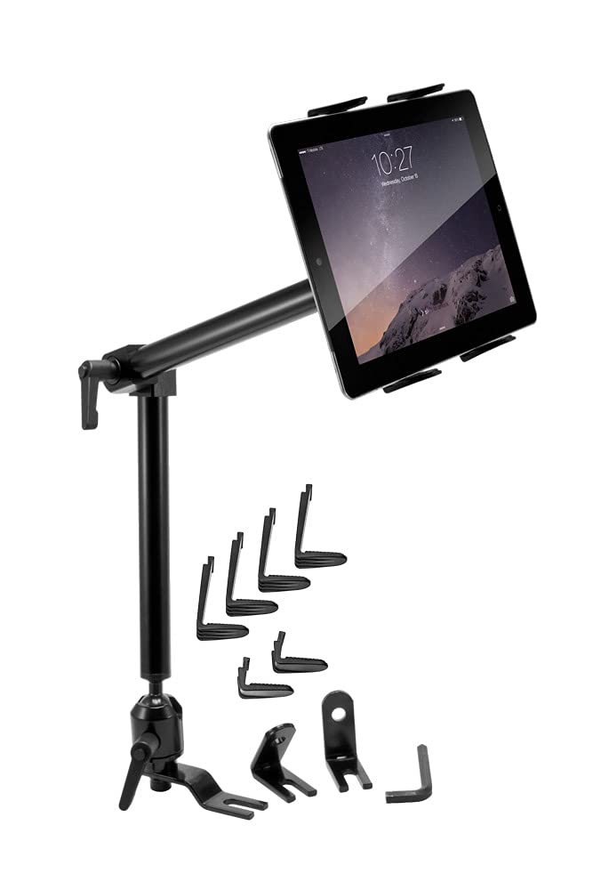 ARKON Mounts - Car Seat Rail Tablet Mount and Holder | Heavy-Duty for Car/Truck | Adjustable Angle & Height | Easy Installation & Removal | 22-inch Arm for Enhanced Accessibility & Convenience