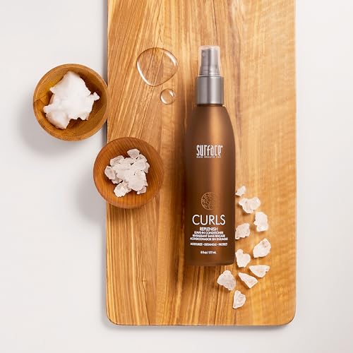 SURFACE Hair Curls Replenish Leave In Conditioner - Sulfate Free and Paraben Free Natural Hair Moisture 6oz