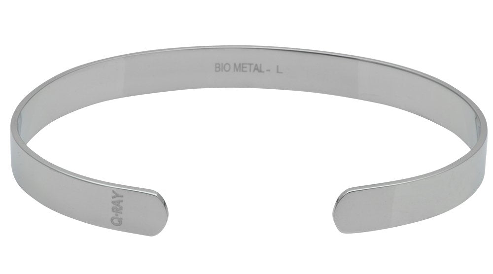 QRAY Lite Steel Golf Athletic Bracelet Men Women C-Shaped Health Wellness Bracelet (Large: 7.75"~8.5")