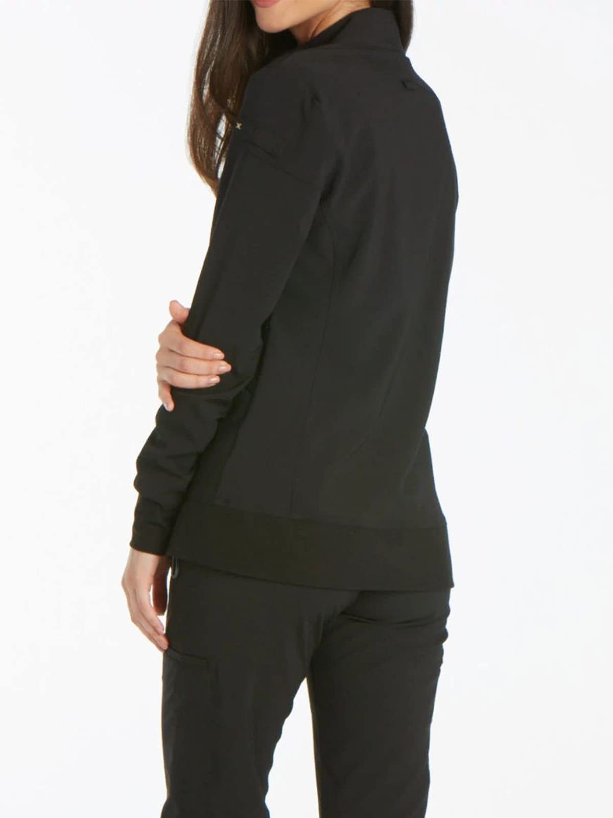Cherokee iFlex CK303 Zip Front Warm-Up Jacket Black M