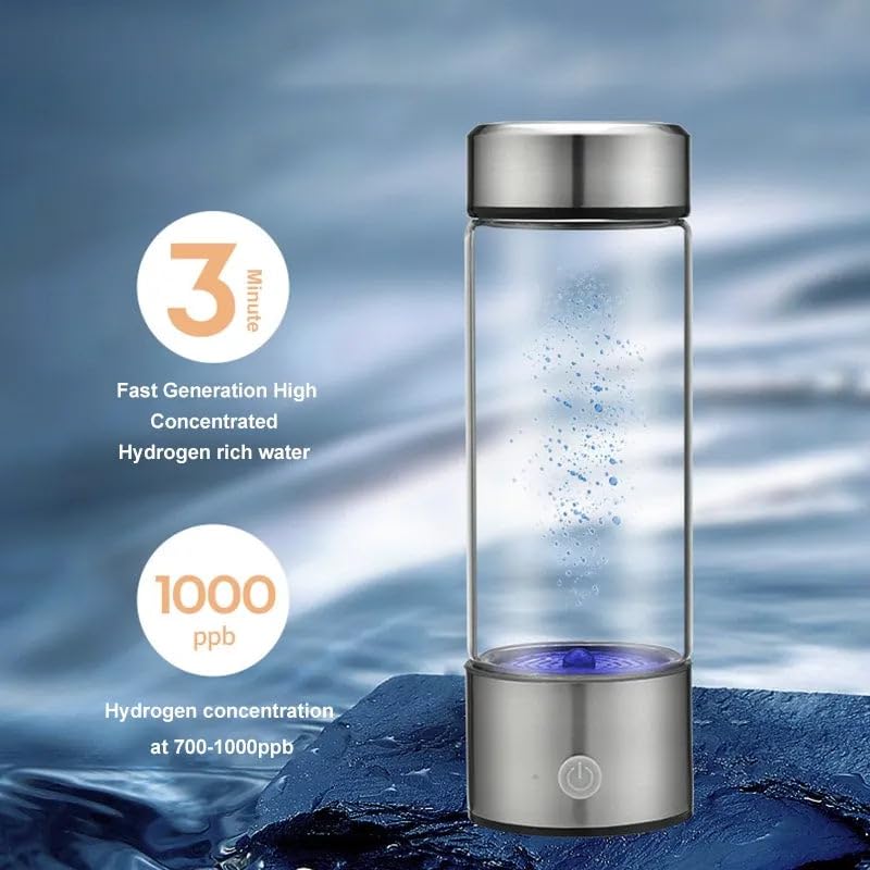 Aqua Vital Hydrogen Water Bottle Rechargeable Portable Hydrogen Water Machine Generator, Ionizer for Home, Office, Travel with Charger