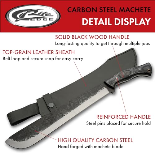 18" Carbon Steel Wood Handled Outdoor Bushcraft and Gardening Knife