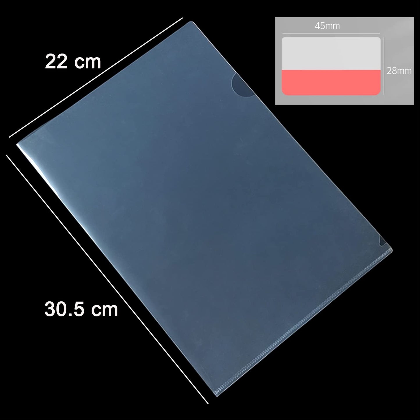 200 Pack Document Clear Plastic Folder Copy Safe Project Pocket L-Type US Letter Size A4 Paper Sleeves Folders in Transparent with 30 Pieces Index Tabs