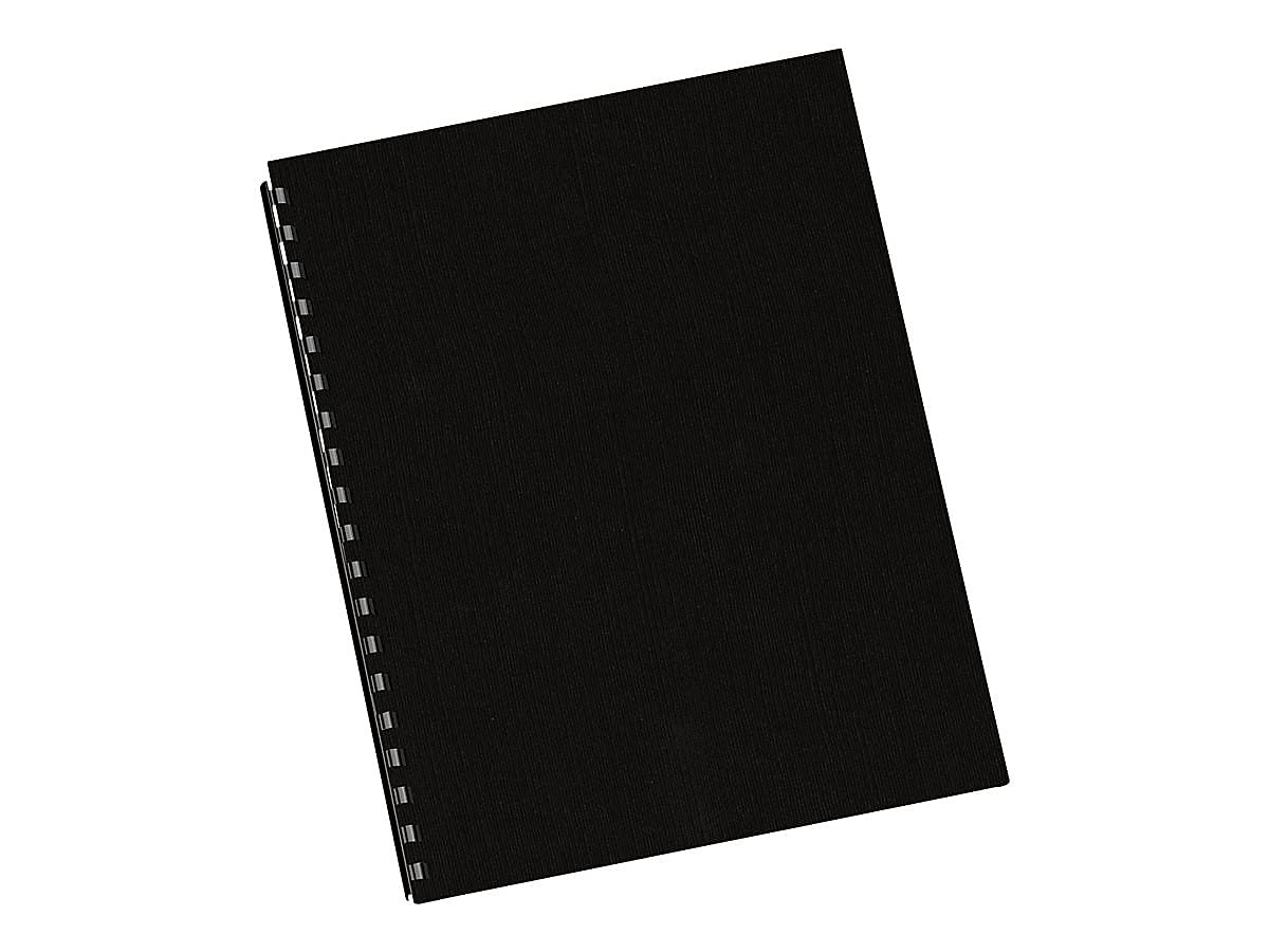 Fellowes Binding Linen Presentation Covers, Letter, Black, 200 Pack (5217001), Black Linen