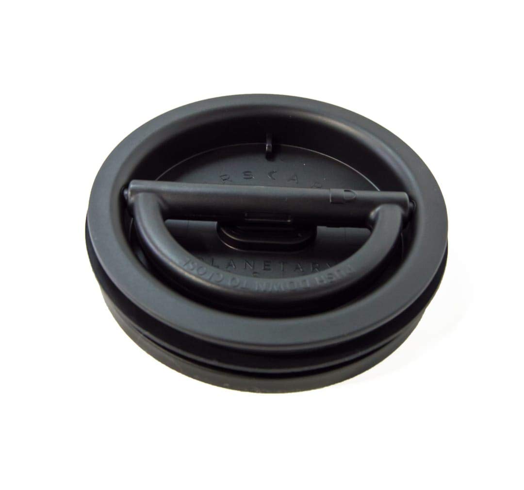 AirScape Planetary Design Stainless Steel Coffee Canister | Food Storage Container | US Patented Inner Plunger Lid REMOVES Excess Oxygen | Don't Buy airtight, Buy AIR-Less | (Medium, Matte Black)