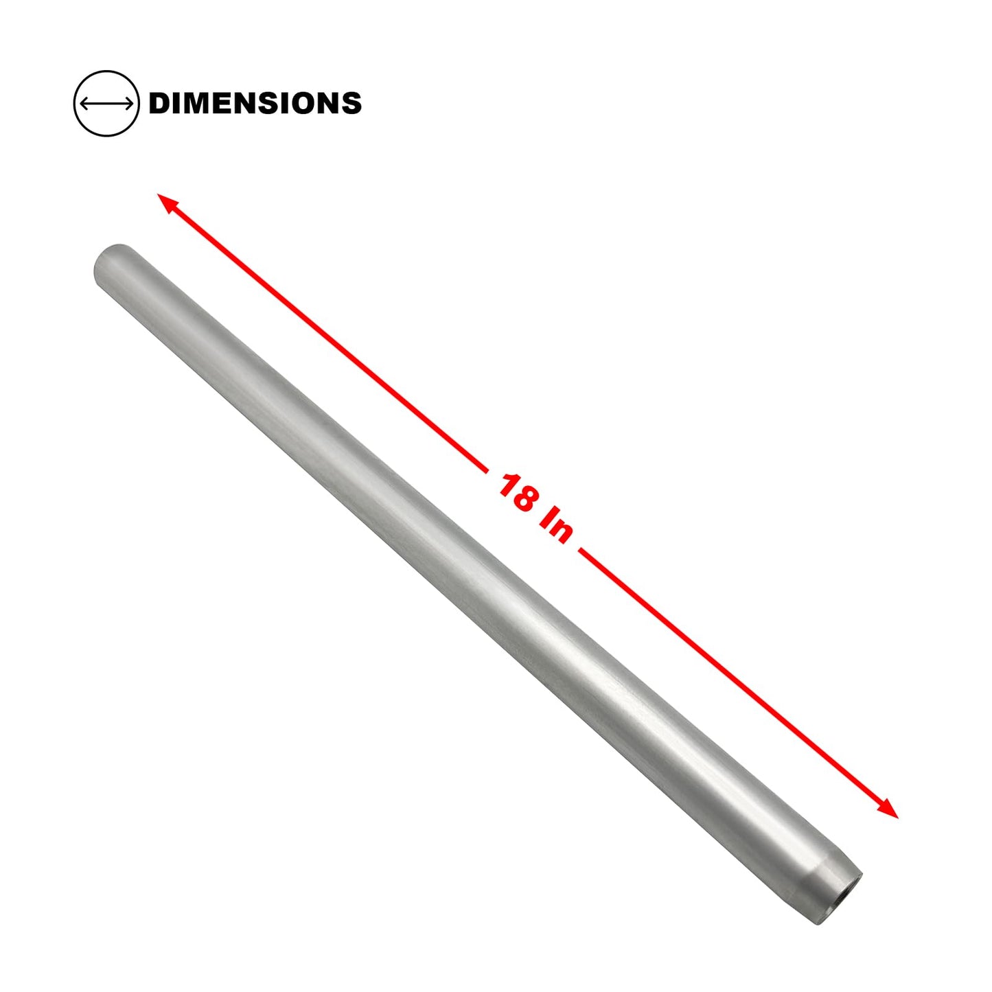 Poolzilla 5 Pack 18” Aluminum Tube with Stainless Steel Anchor for Pool Safety Cover Installation, Anchor Installation for Loose Ground or with Pavers, Extra Long