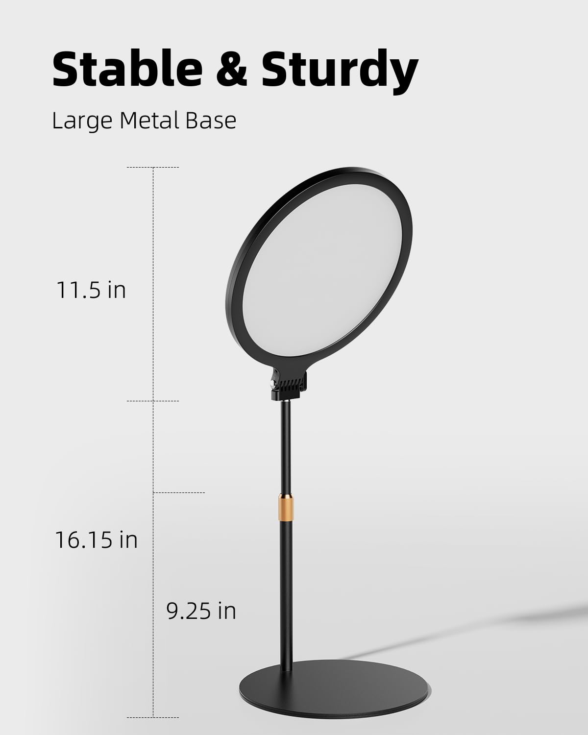 10.5" Ring Light with Stand, Full-Screen Selfie Ring Light for Desk with Phone Holder, Adjustable Laptop Light for Video Recording, Zoom Lighting for Computer, Meeting, Live Streaming, Podcast