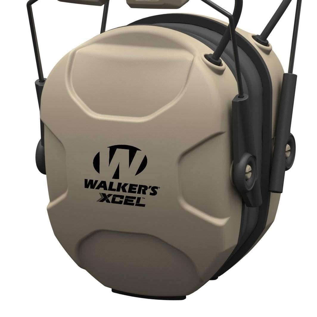WALKER'S XCEL Digital Electronic Muff-26dB NRR Noise Protection Sound Enhancement Shooting Safety Earmuff, 2 AAA Batteries, XCEL 100, One Size
