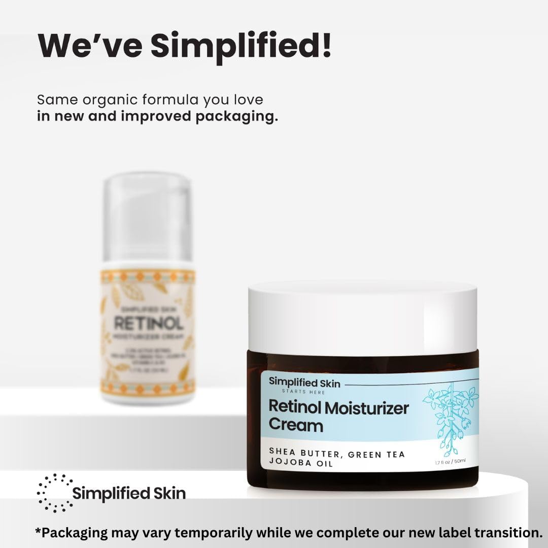 Retinol Cream for Face - 2.5% Retinol Moisturizer with Vitamin E & Hyaluronic Acid for Anti-Aging & Wrinkles - Retinol Night Cream for Face - Hydrating Retinol Facial Moisturizer Cream - 1.7 Oz