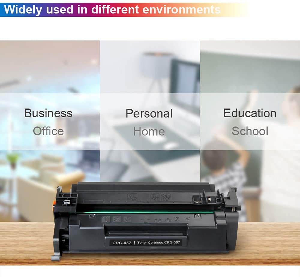 057 Toner Cartridge Compatible Replacement for Canon 057 CRG057 Black Toner 3009C001 for Canon imageCLASS MF445dw MF448dw MF449dw MF455dw LBP226dw LBP227dw LBP228dw Printer Toner Cartridge 2-Pack