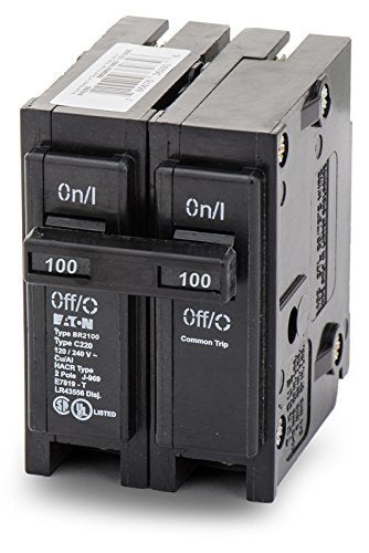 Eaton Corporation Br2100 Double Pole Interchangeable Circuit Breaker, 120/240V, 100-Amp by EATON CORPORATION