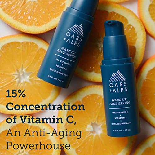 Oars + Alps Anti Aging Vitamin C Serum for Face, Easter Basket Stuffer, Infused with Vitamin C, Hyaluronic Acid, and Vitamin E, TSA Friendly, 0.8 Fl Oz
