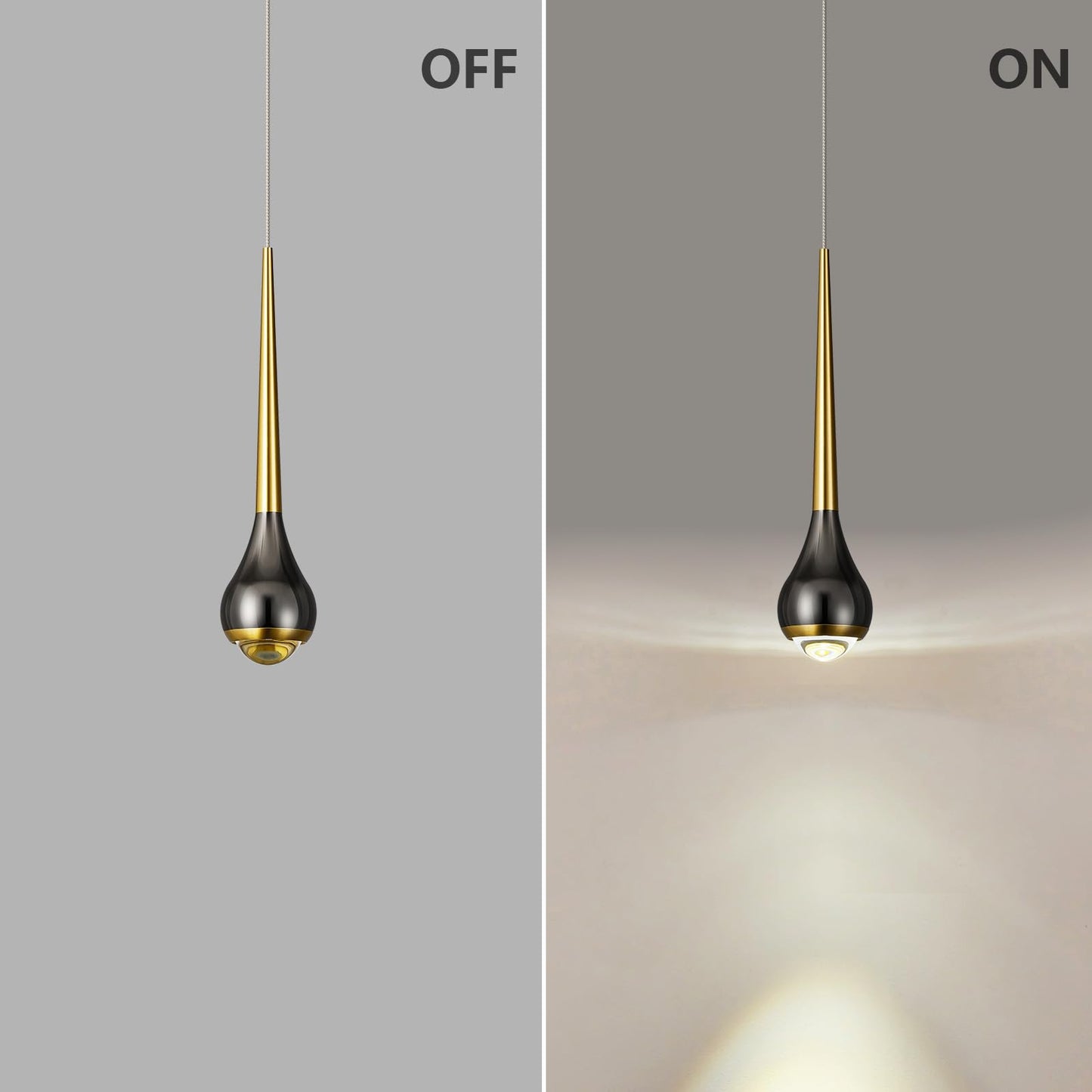 ADCTHOME Modern LED Simple Pendant Light fixtures,Island Pendant Lighting for Kitchen Island Dinning Room,Bedroom,Bar, Kitchen Island Ceiling Hanging Light Fixtures(3-Pack)