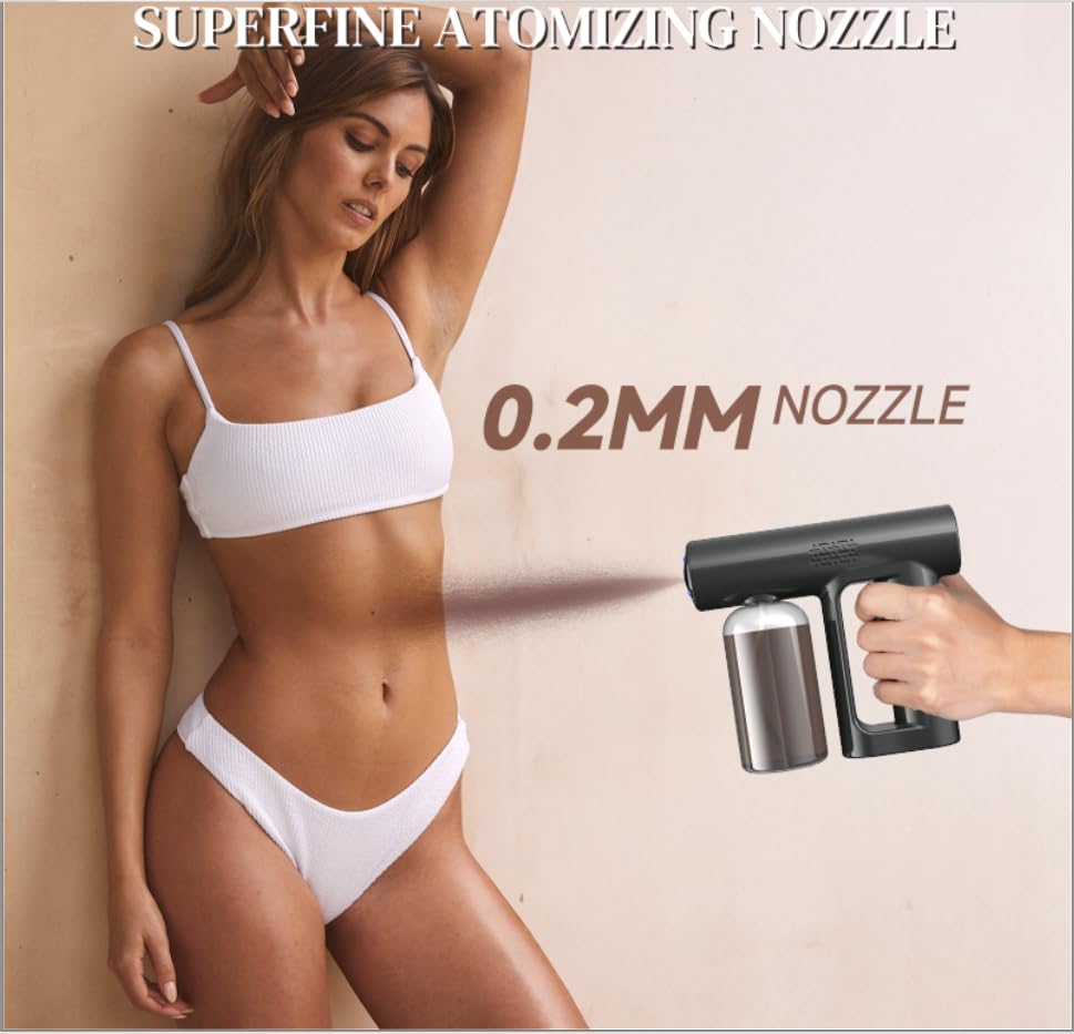 Cordless Spray Tan Machine, Rechargeable Spray Tan Gun Self Tanners Mobile for Beach Taning Home Spray Taning Travel Self Tanner DIY Salon Tanning Machine