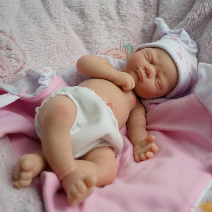 12" Reborn Baby Dolls,Newborn Baby Doll, Real Full Body Silicone Baby Dolls, Not Vinyl Dolls - 19