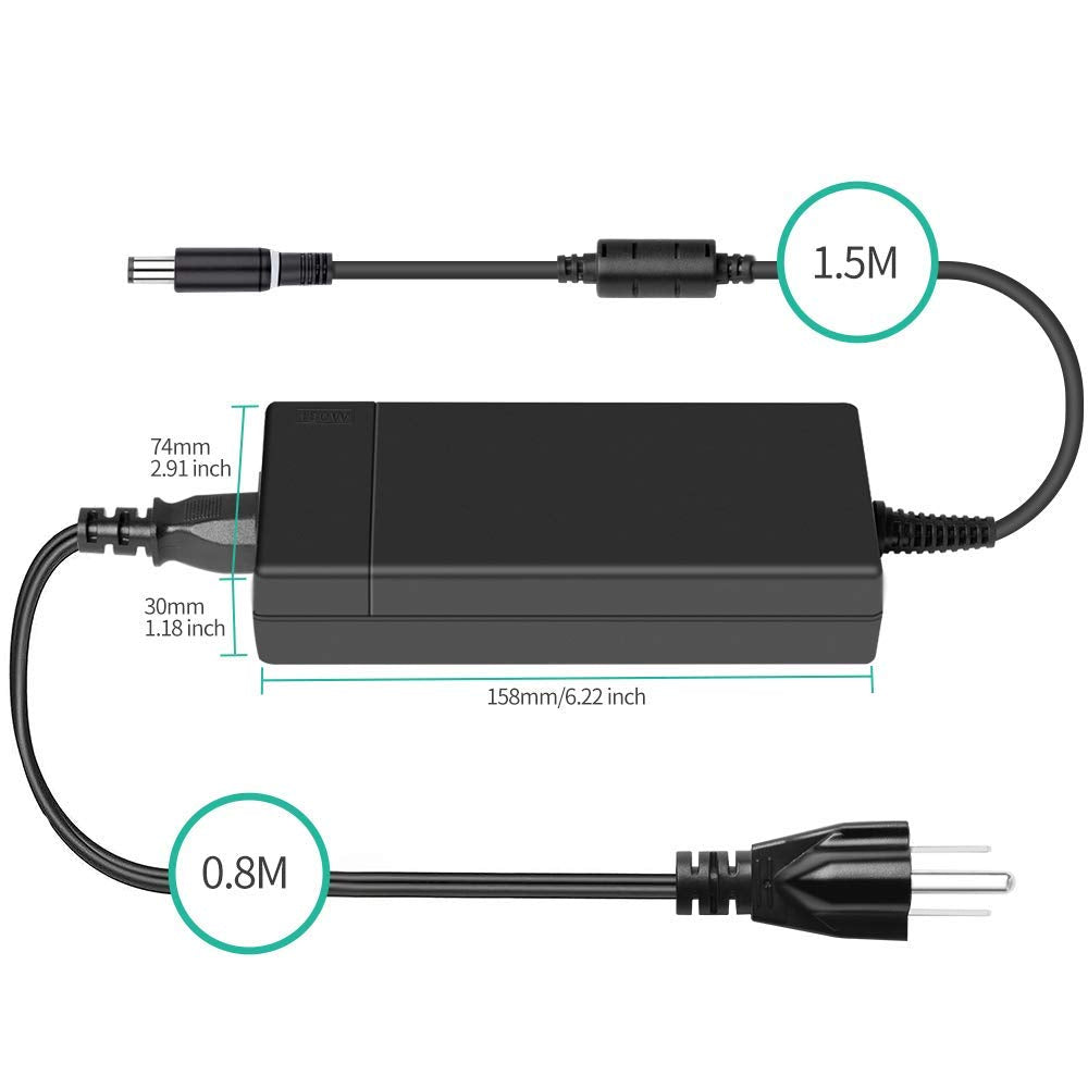 180w 19.5V 9.23A AC Laptop Charger Fit for Dell Precision 7510 7520 7530 7540 7550 7560 3530 7730 5530 M4600 M4700 M4800 DA180PM111 for Dell G5 G7 15 17 Adapter Power Supply Cord